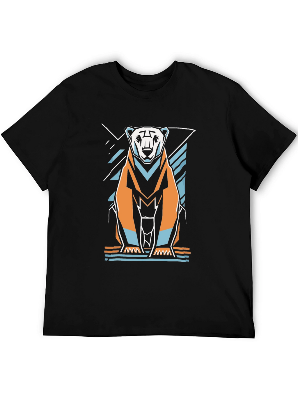 Geometric Polar Bear Graphic Tee