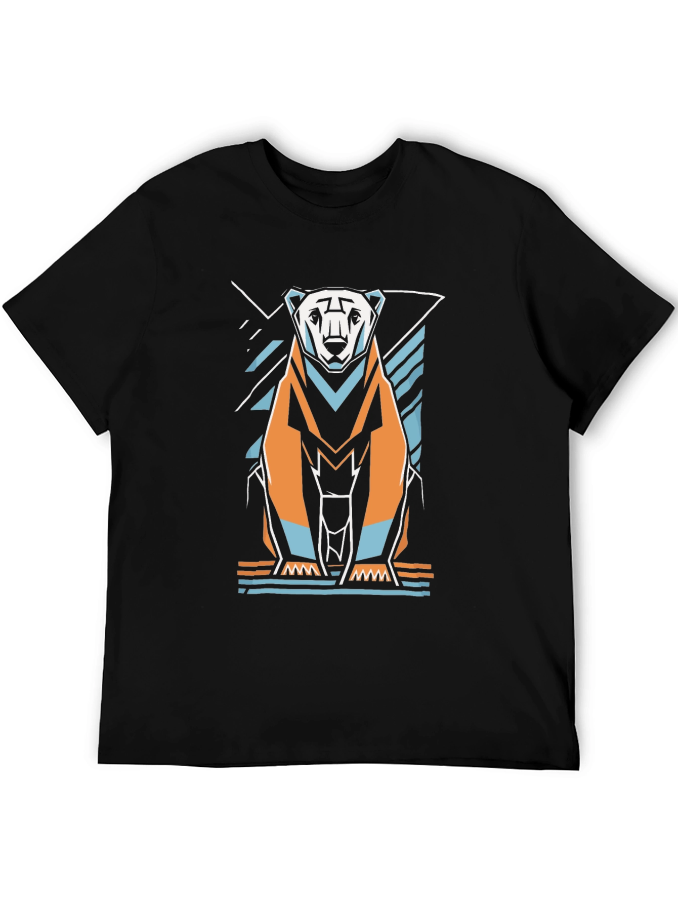 Geometric Polar Bear Graphic Tee