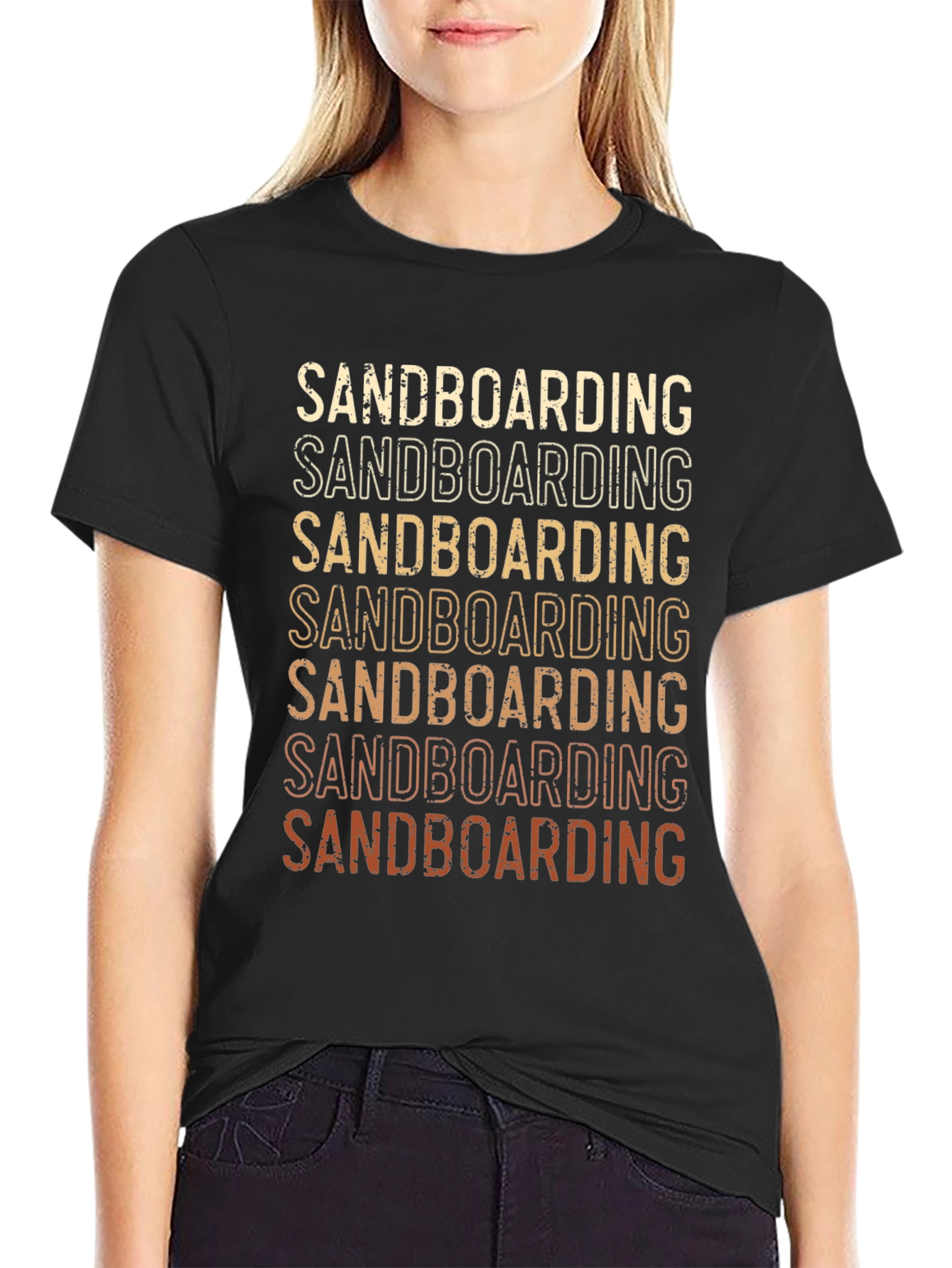 Sandboarding Retro Graphic Tee - Black