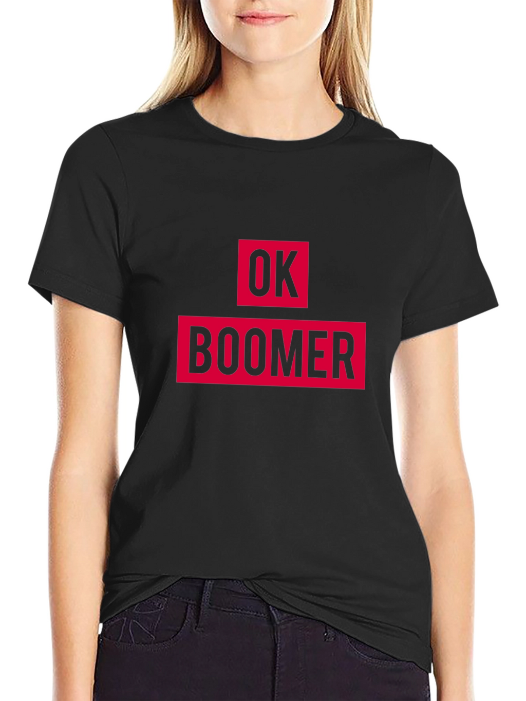 Ok Boomer Graphic Tee - Black Cotton T-Shirt