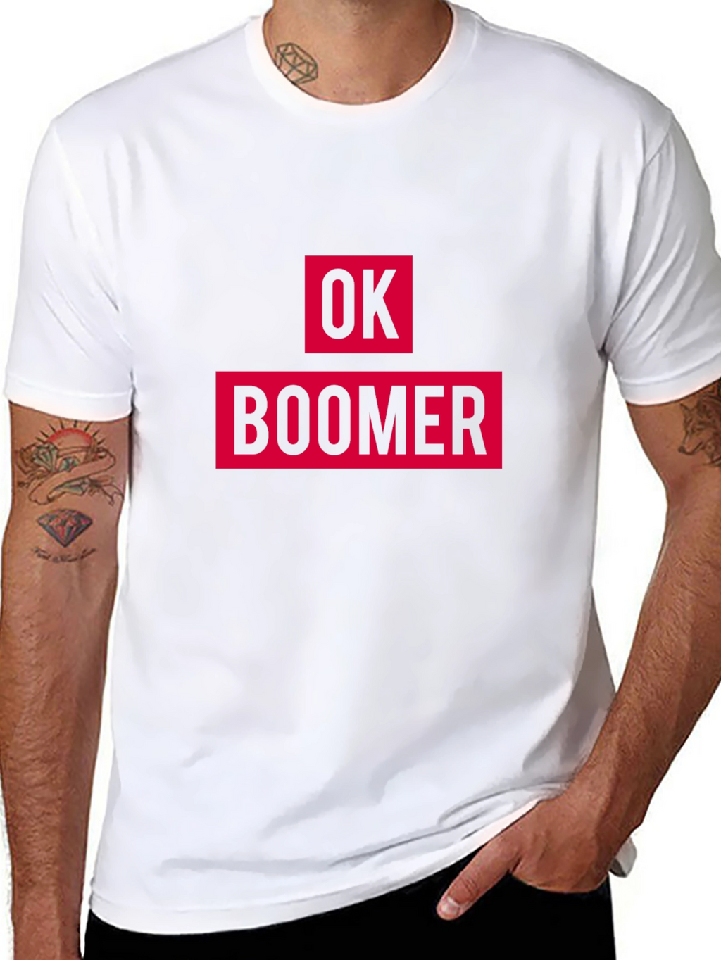 Ok Boomer Graphic Tee - Black Cotton T-Shirt