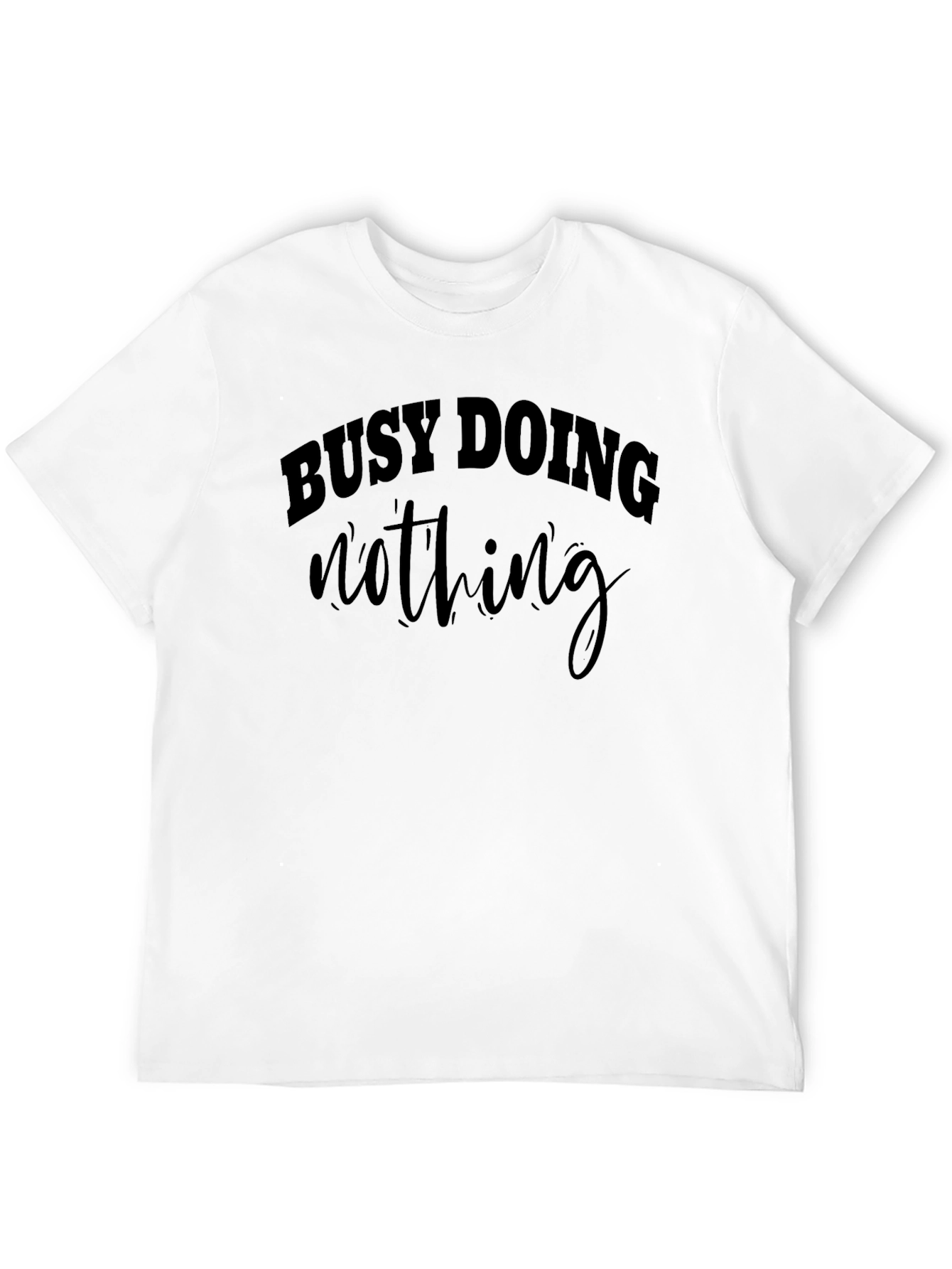 Busy Doing Nothing Graphic Tee - Black