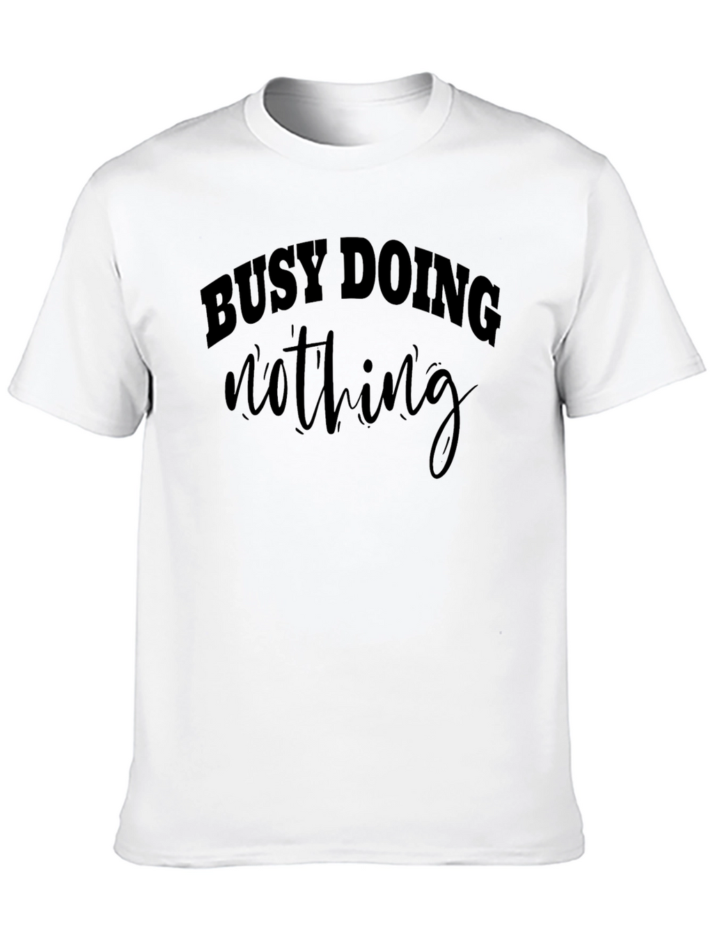 Busy Doing Nothing Graphic Tee - Black