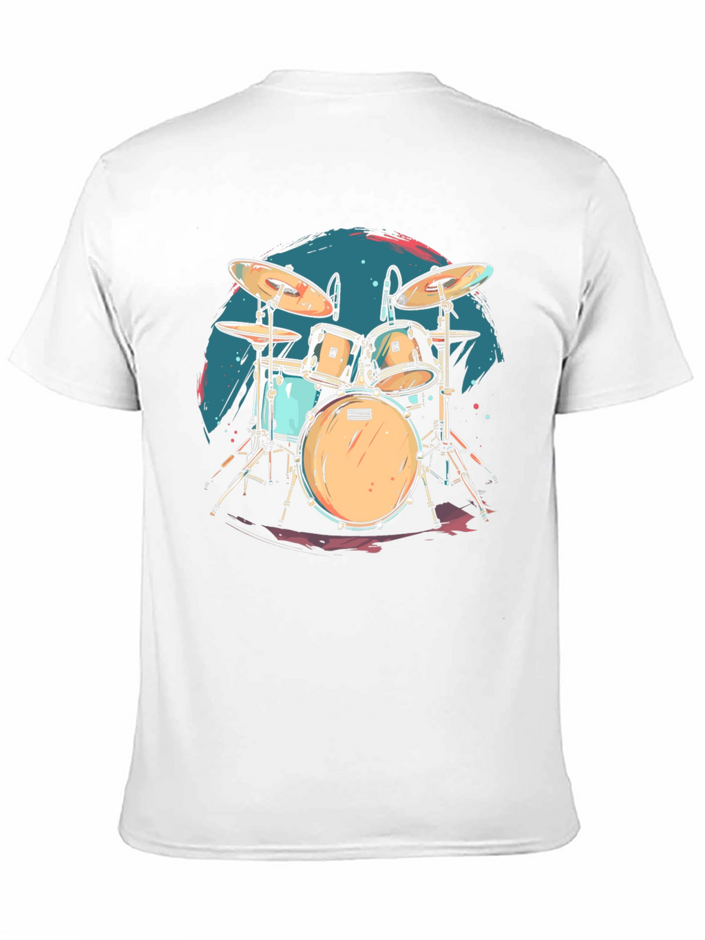Drum Set Graphic Tee - Rock Music Shirt