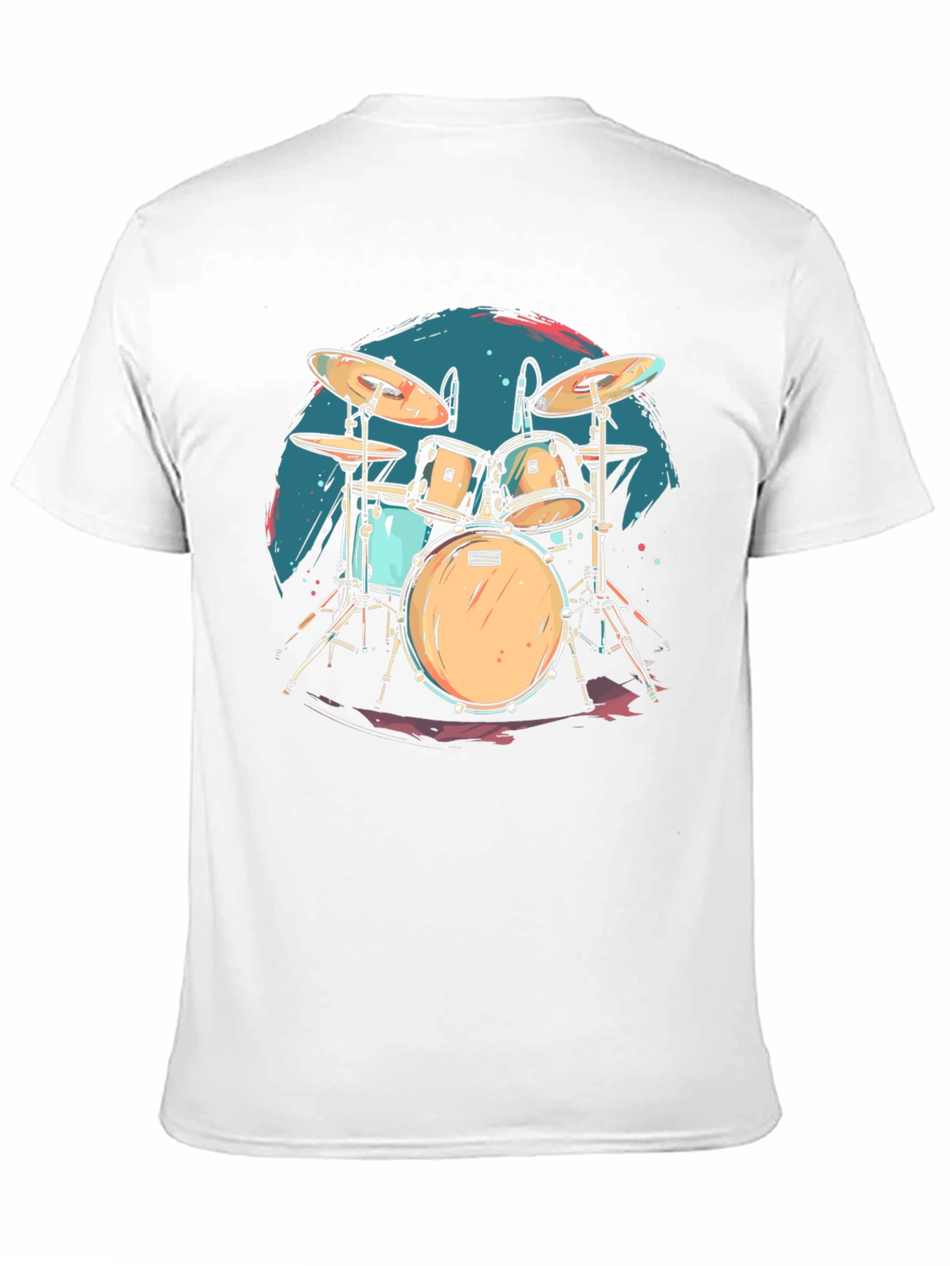Drum Set Graphic Tee - Rock Music Shirt