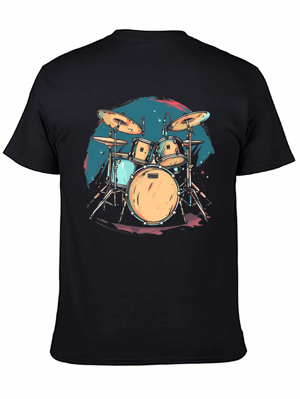 Drum Set Graphic Tee - Rock Music Shirt