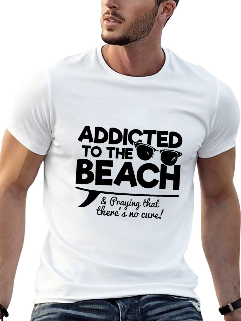 Addicted to the Beach Graphic T-Shirt
