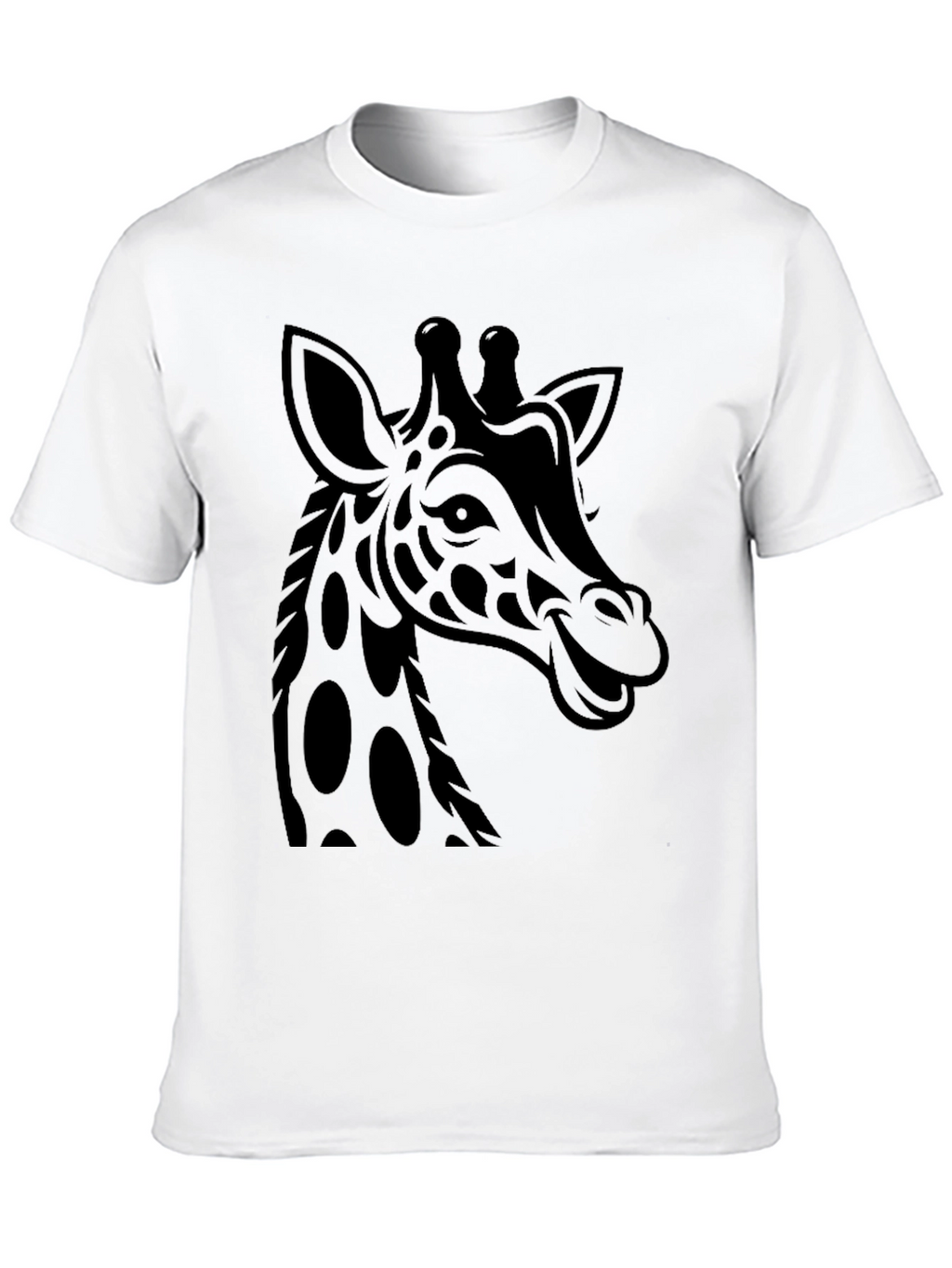 Giraffe Graphic Print Tee - Mens Black T-Shirt