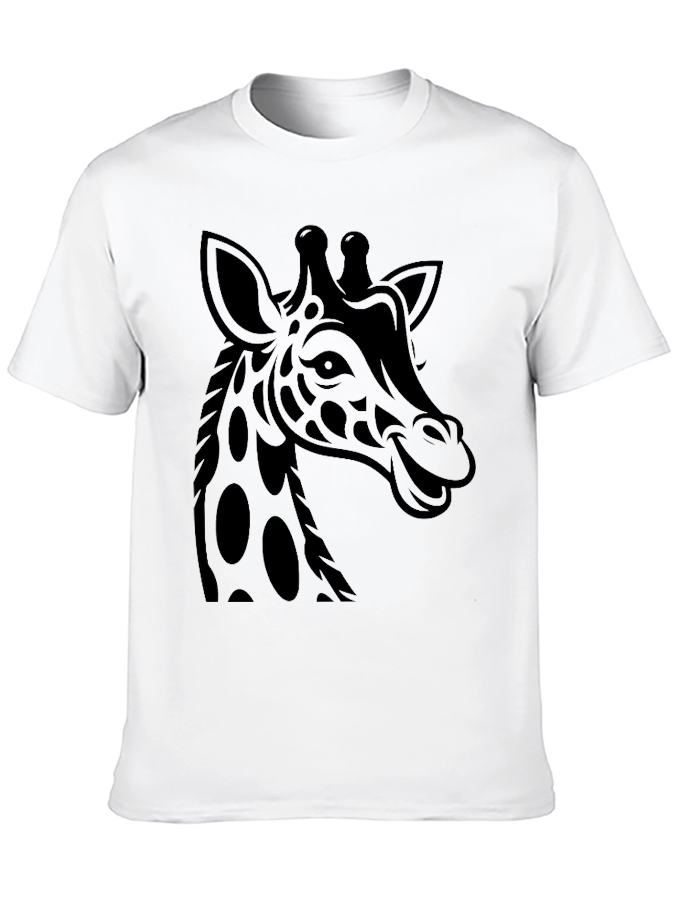 Giraffe Graphic Print Tee - Mens Black T-Shirt