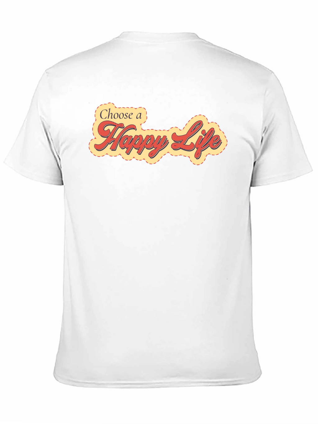 Choose a Happy Life Black Graphic Tee Shirt