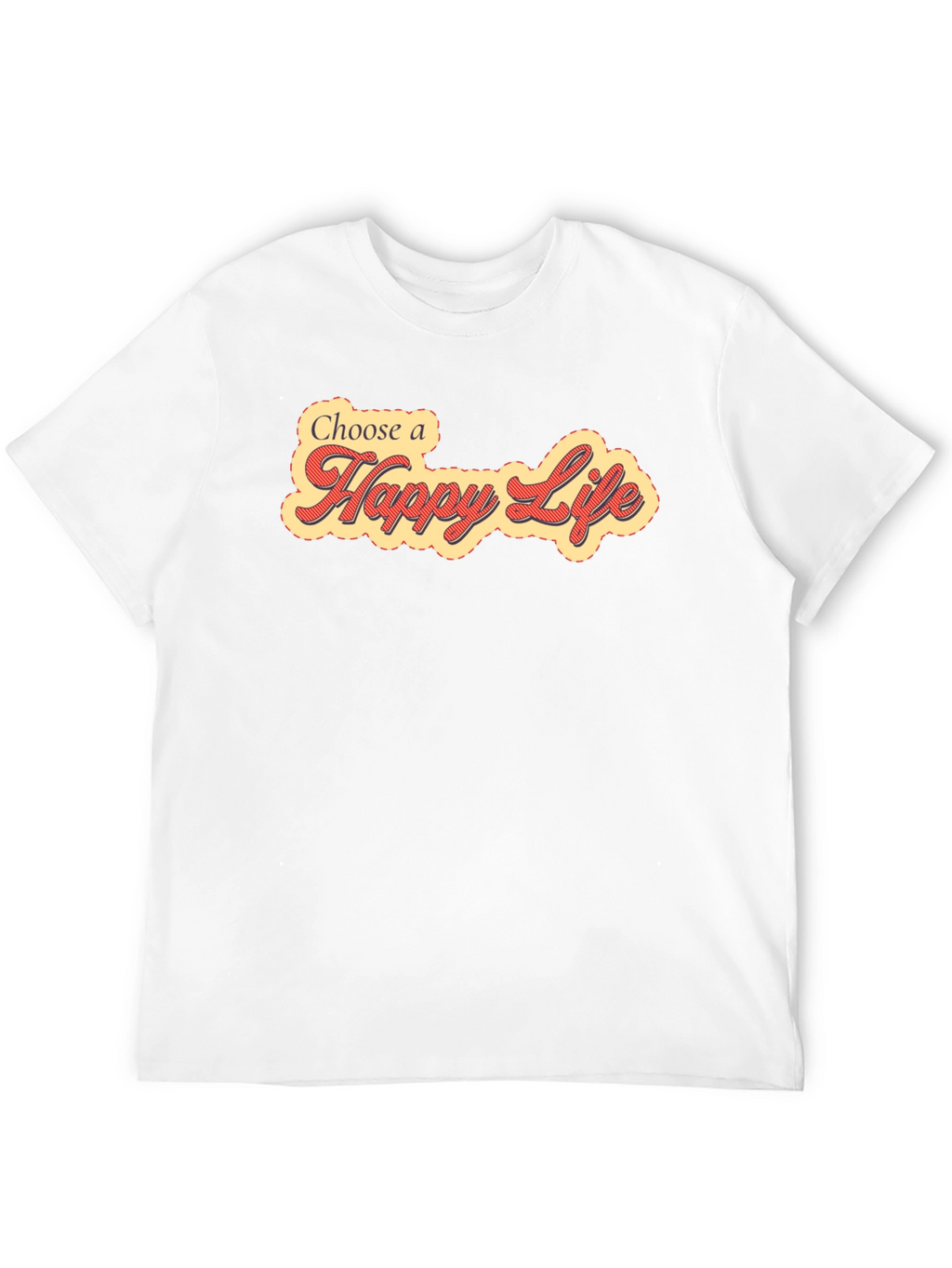 Choose a Happy Life Black Graphic Tee Shirt