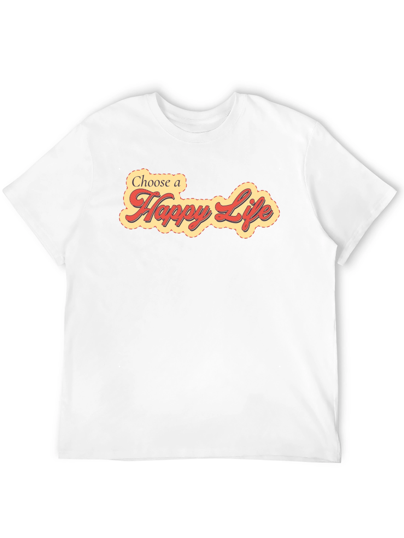 Choose a Happy Life Black Graphic Tee Shirt