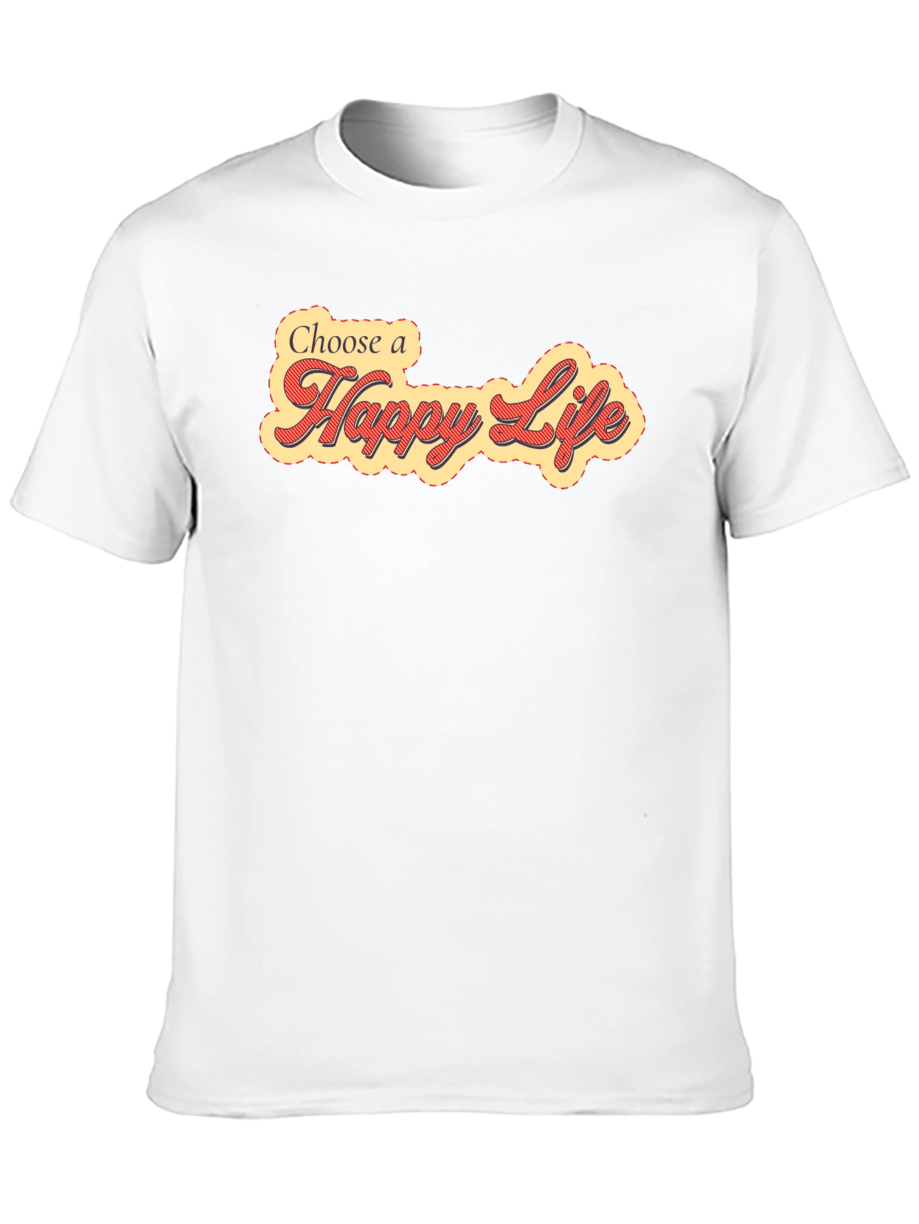 Choose a Happy Life Black Graphic Tee Shirt