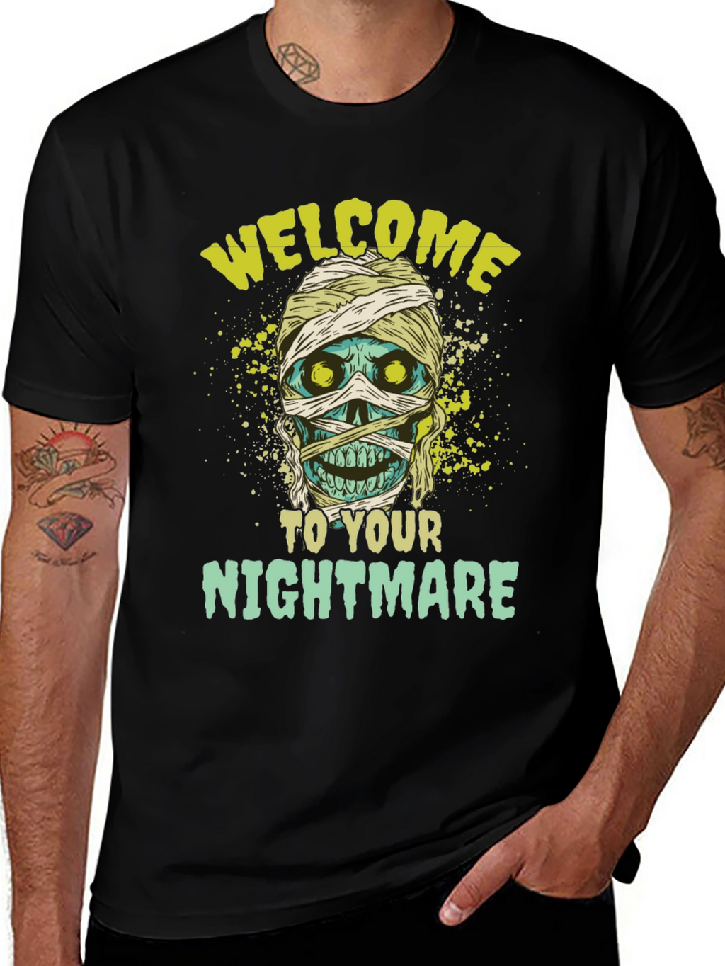 Mummy Nightmare Graphic Tee - Halloween Shirt