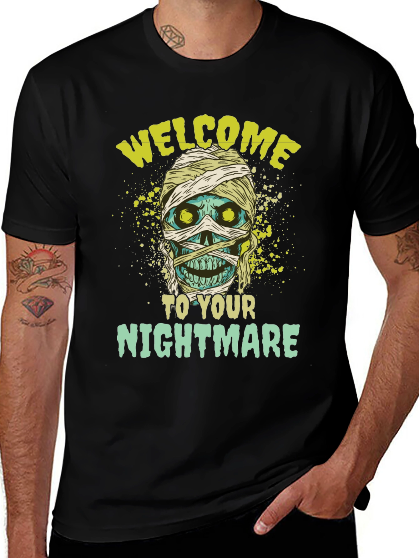 Mummy Nightmare Graphic Tee - Halloween Shirt