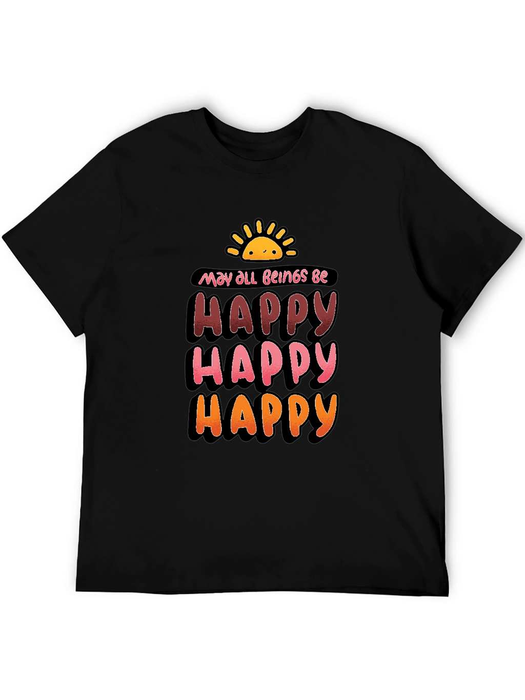 May All Beings Be Happy Graphic T-Shirt