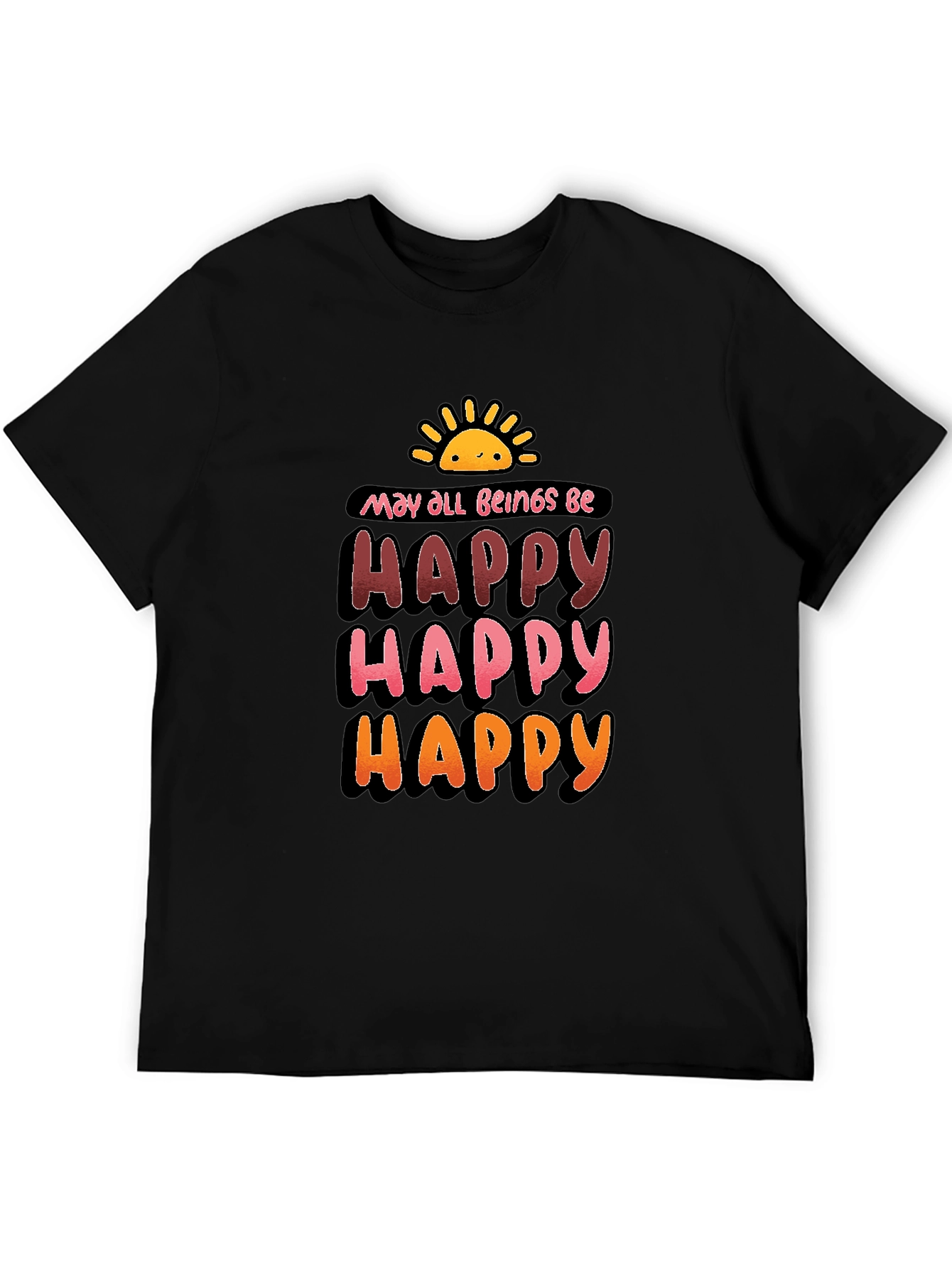 May All Beings Be Happy Graphic T-Shirt