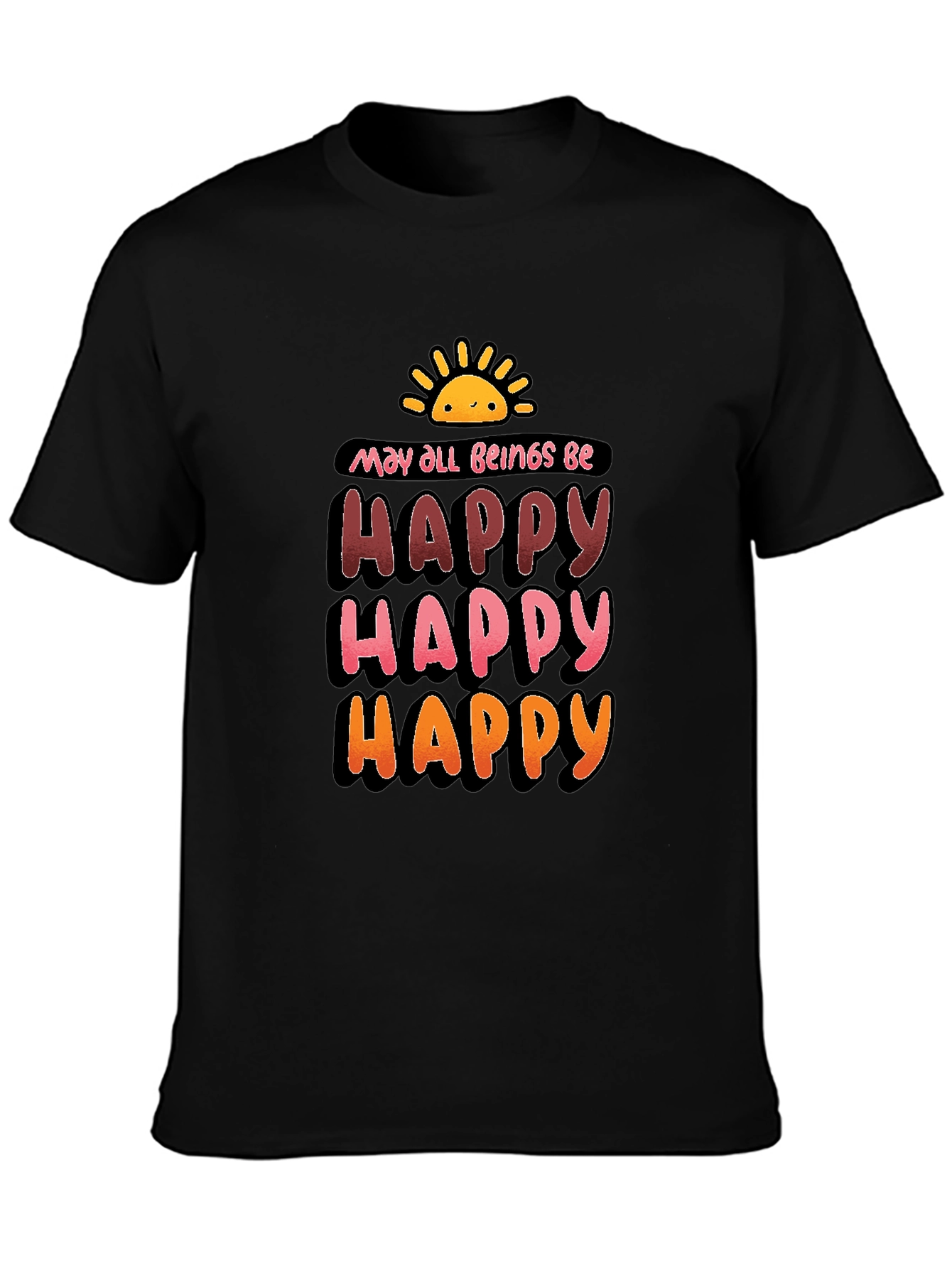 May All Beings Be Happy Graphic T-Shirt