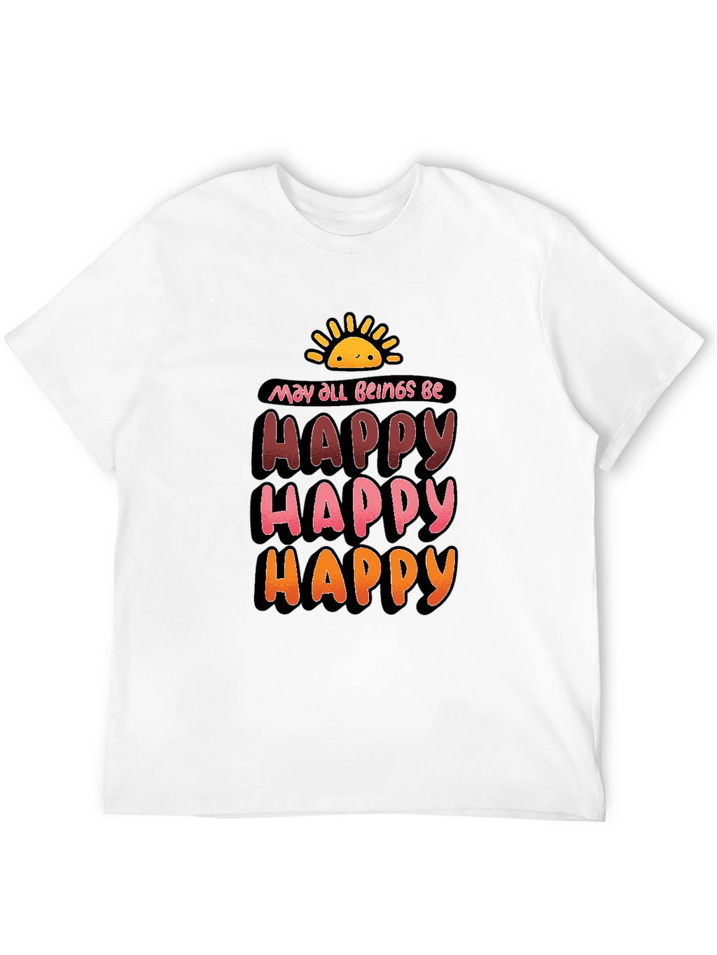 May All Beings Be Happy Graphic T-Shirt