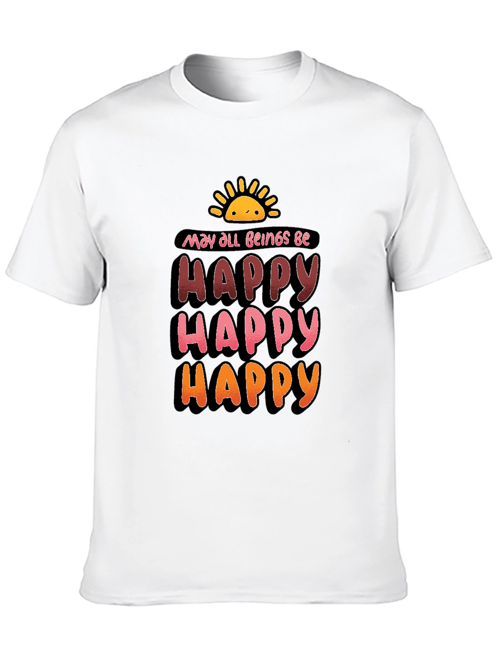 May All Beings Be Happy Graphic T-Shirt