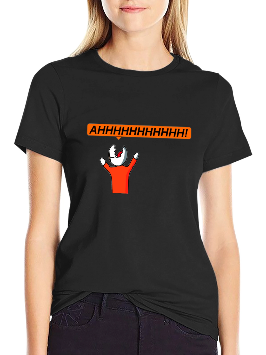 Screaming Head Graphic T-Shirt - Unique Funny Design