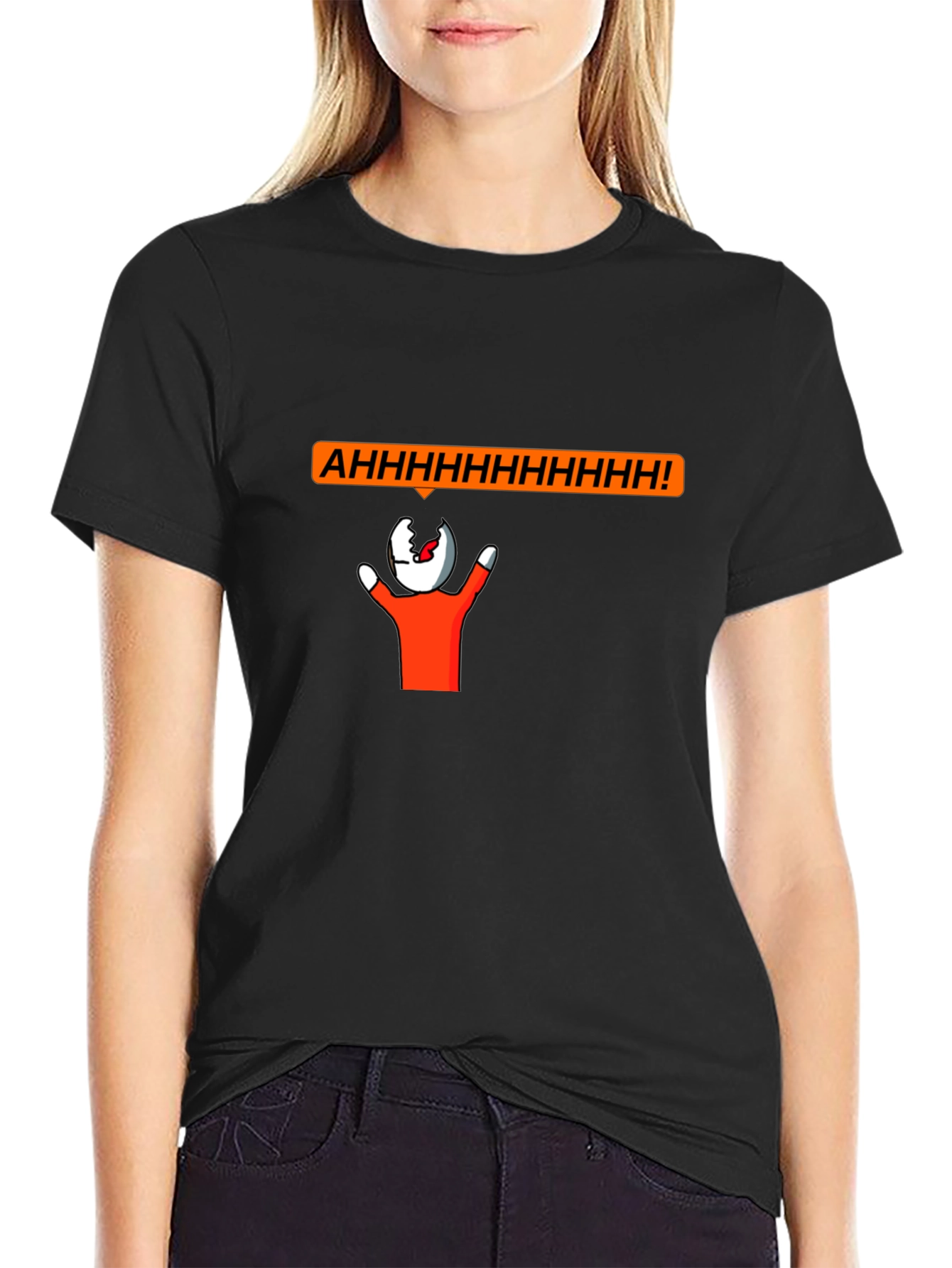 Screaming Head Graphic T-Shirt - Unique Funny Design