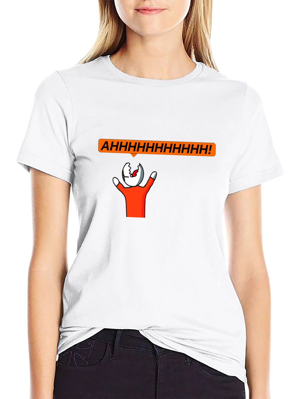 Screaming Head Graphic T-Shirt - Unique Funny Design