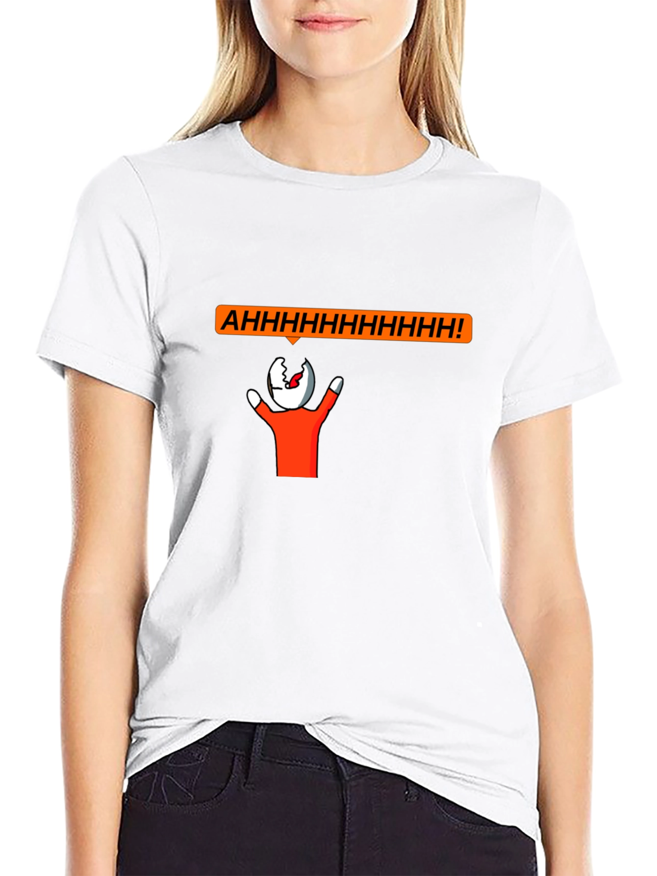 Screaming Head Graphic T-Shirt - Unique Funny Design