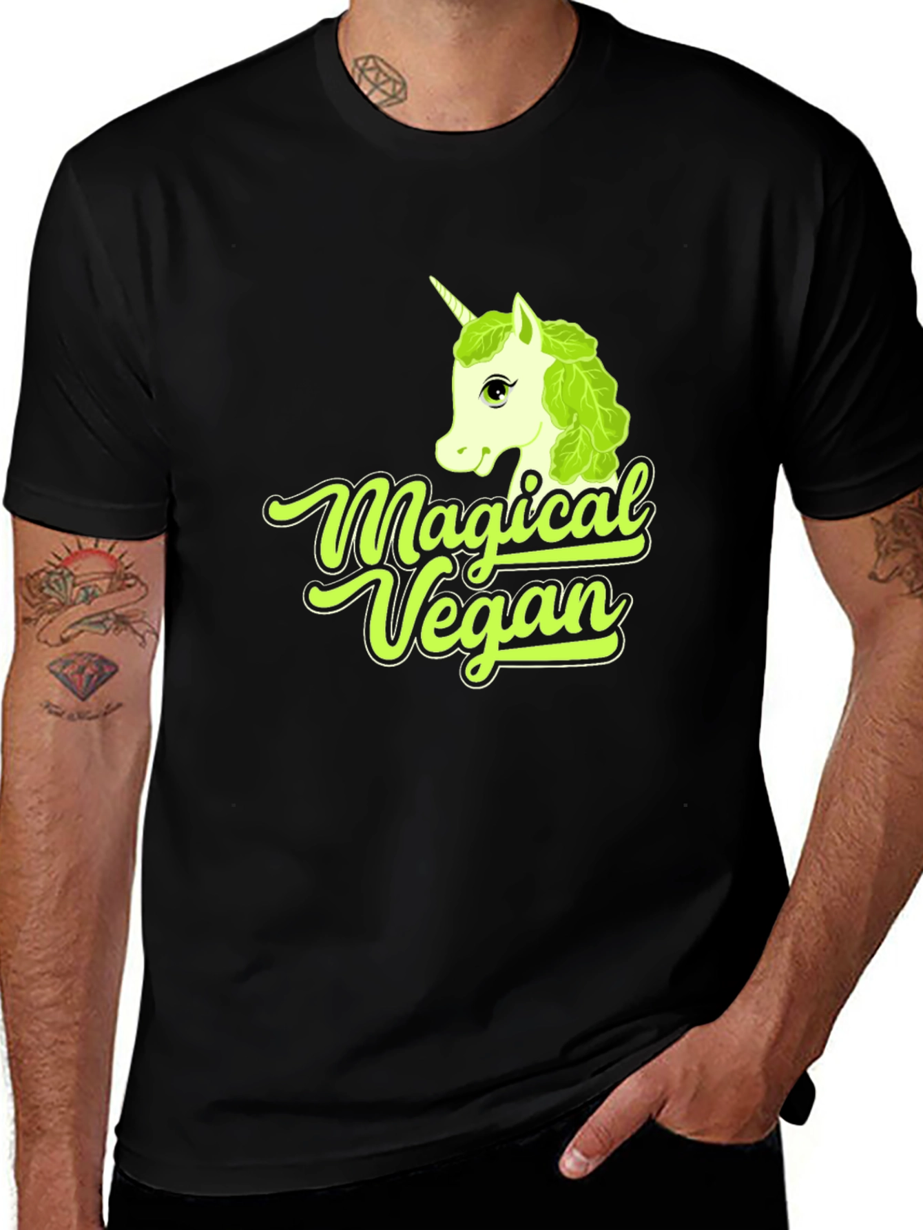 Magical Vegan T-Shirt - Unicorn Graphic Tee