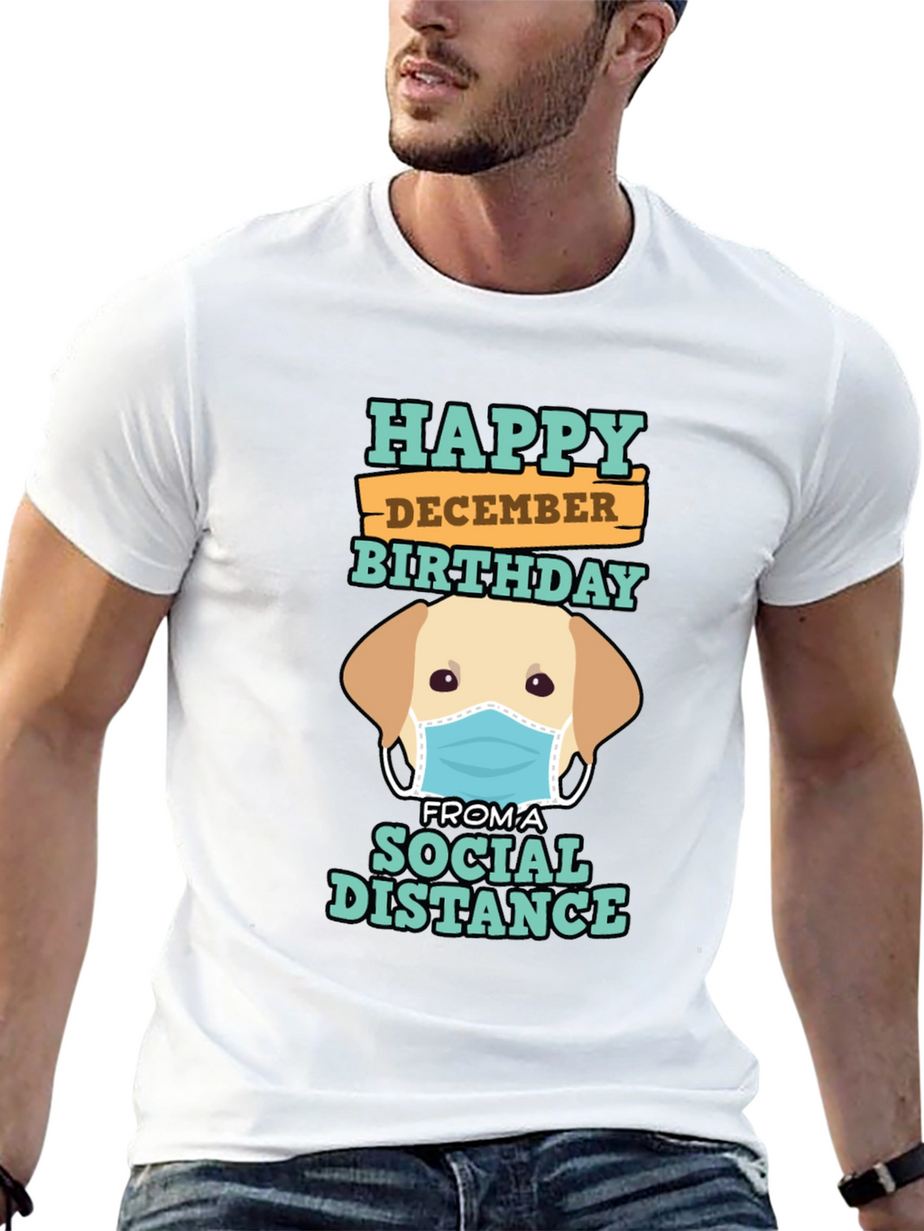 Happy December Birthday Social Distance T-Shirt
