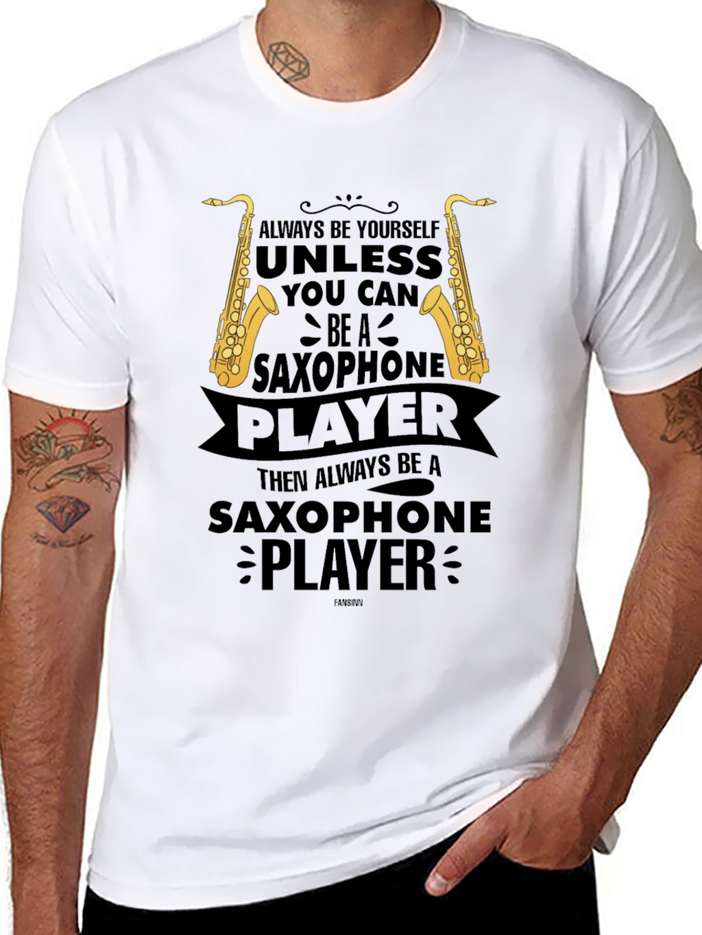 Saxophone Player Graphic T-Shirt - Musician Tee