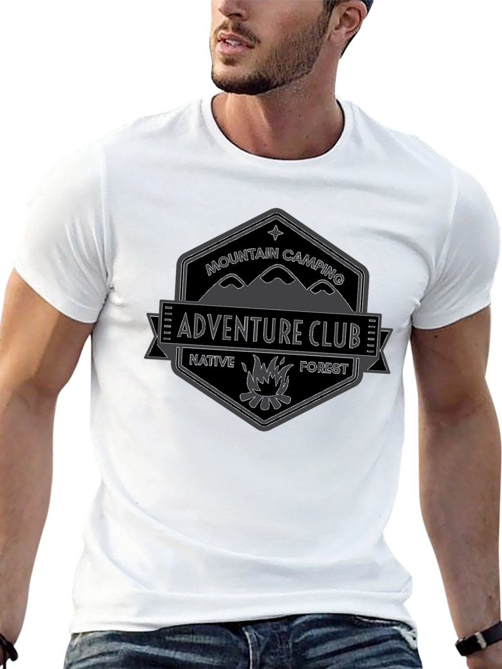 Adventure Club Graphic Tee - Mountain Camping T-Shirt