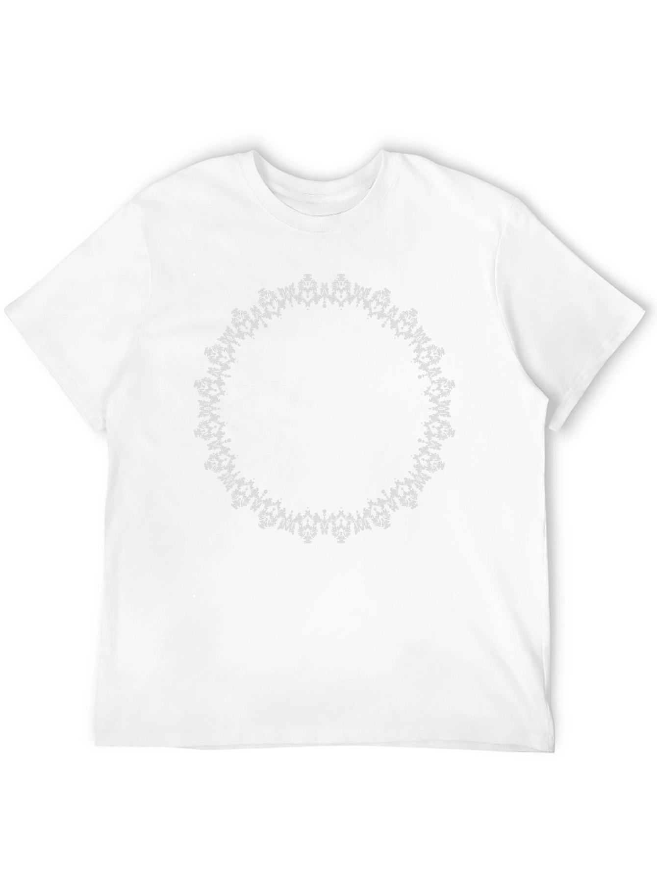 Mens Black T-Shirt with Ornamental Circle Design