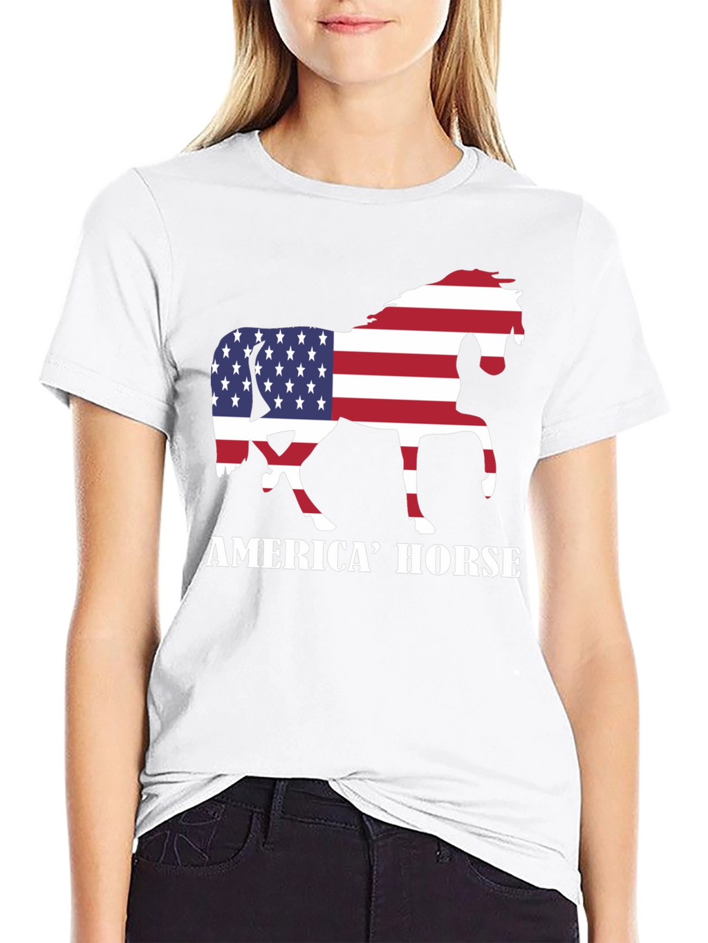 American Horse Flag Graphic Tee
