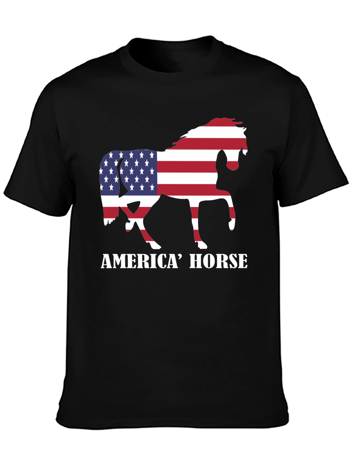 American Horse Flag Graphic Tee