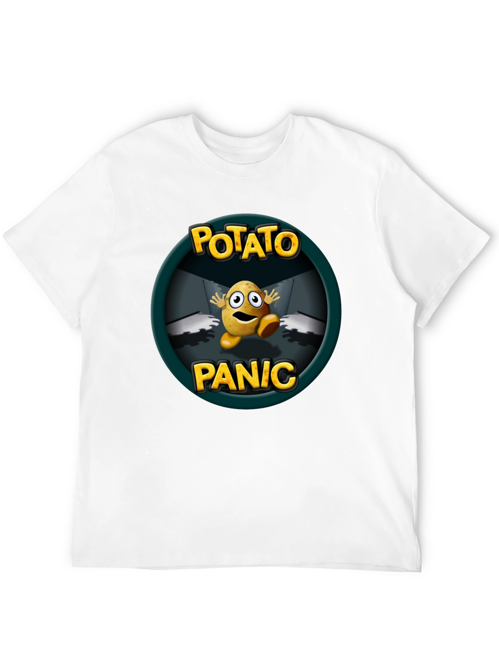 Potato Panic Graphic T-Shirt - Black Cotton Tee
