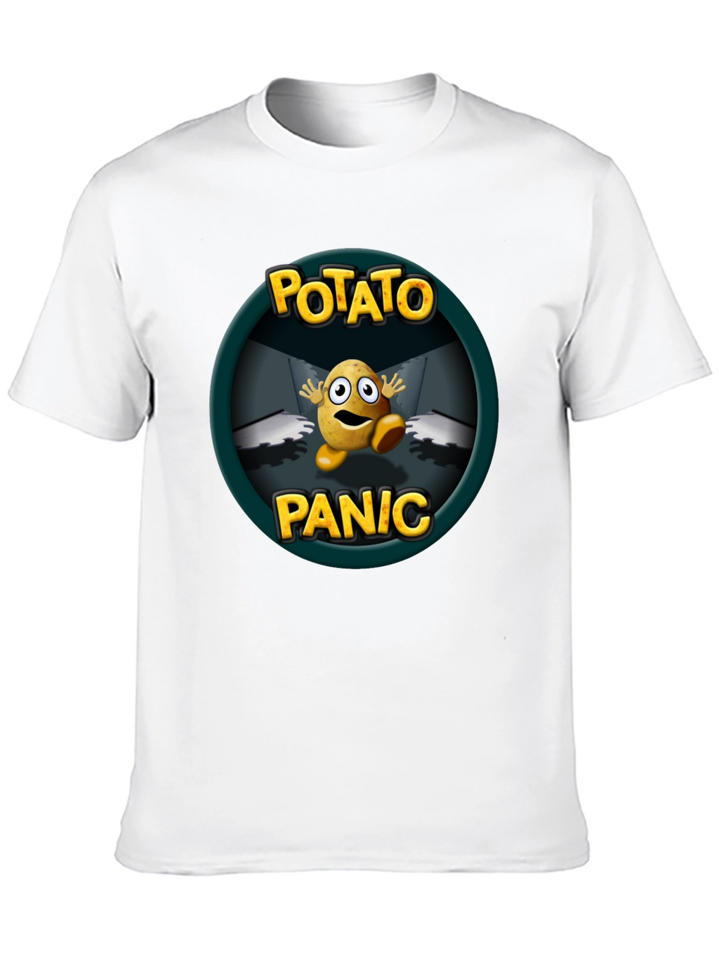 Potato Panic Graphic T-Shirt - Black Cotton Tee
