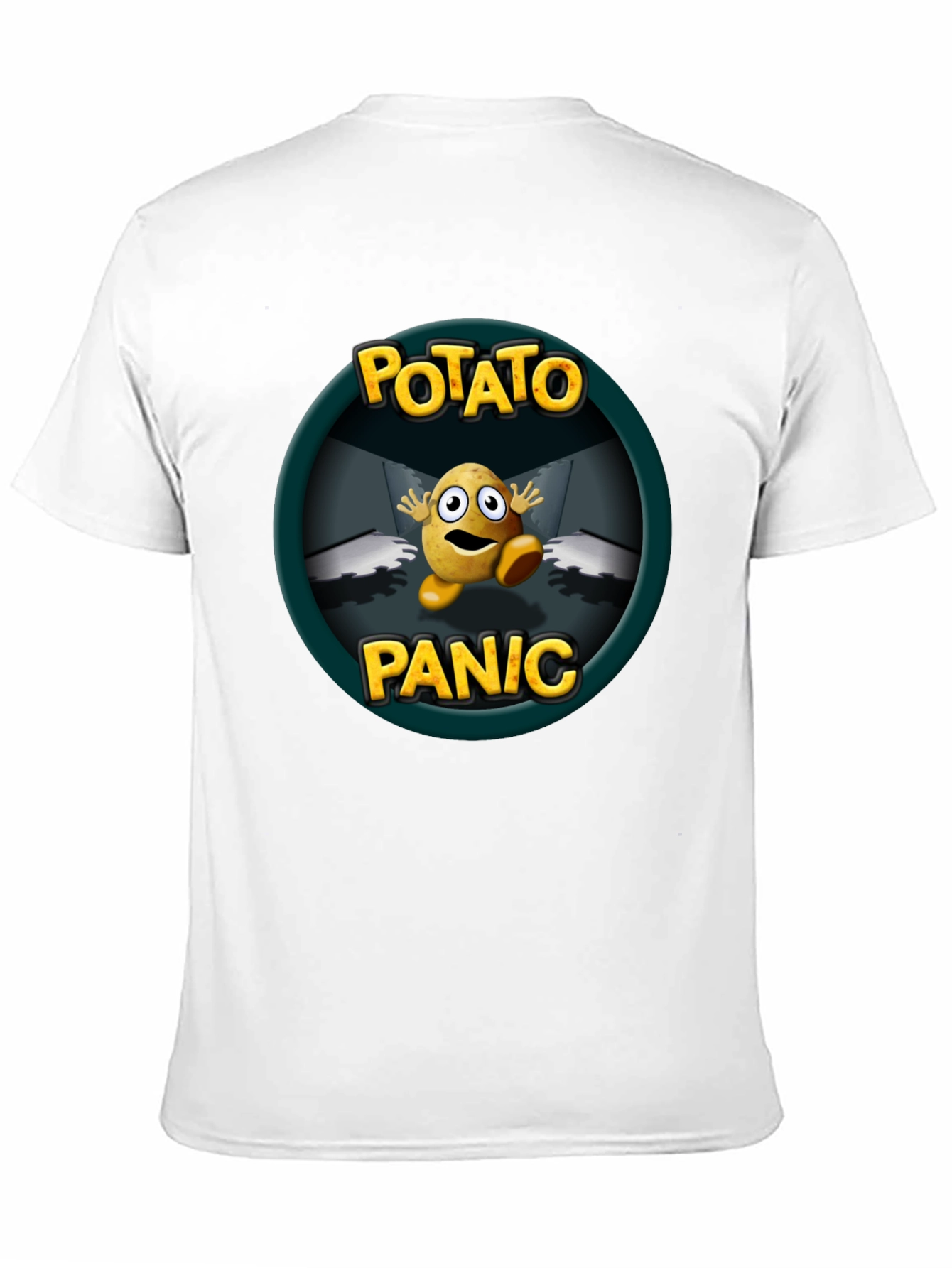Potato Panic Graphic T-Shirt - Black Cotton Tee