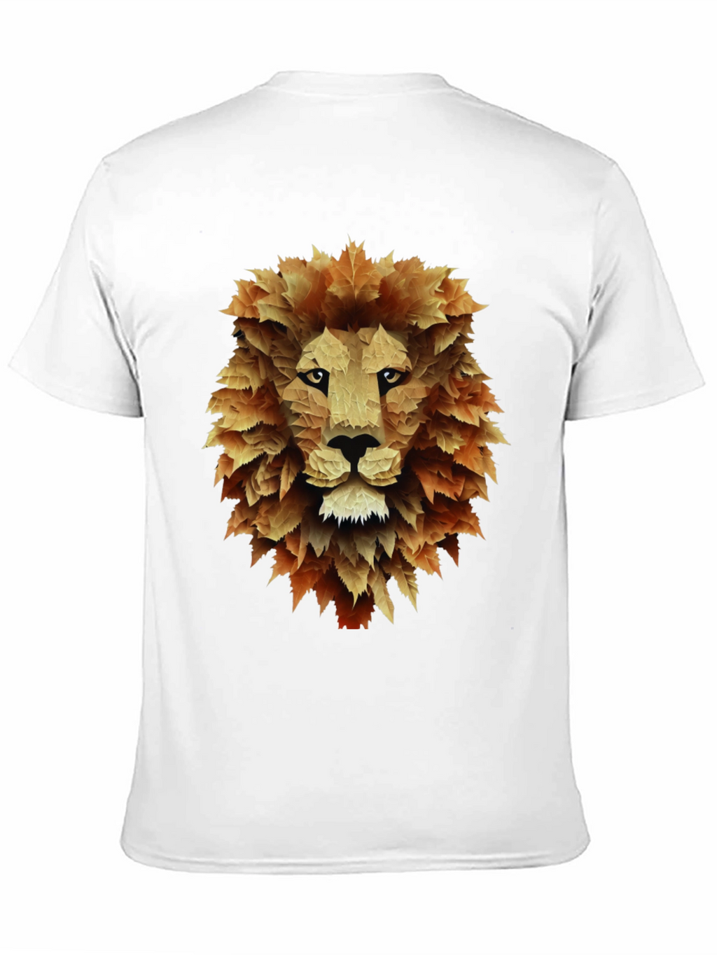 Leaf Lion Graphic Tee - Stylish Mens Black T-Shirt