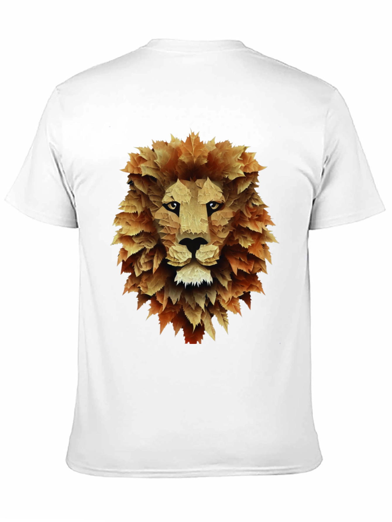 Leaf Lion Graphic Tee - Stylish Mens Black T-Shirt