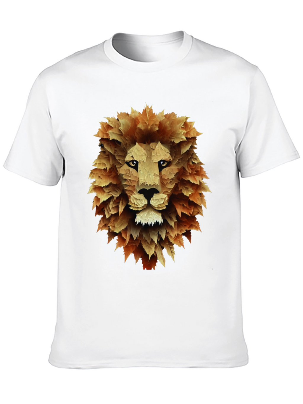 Leaf Lion Graphic Tee - Stylish Mens Black T-Shirt