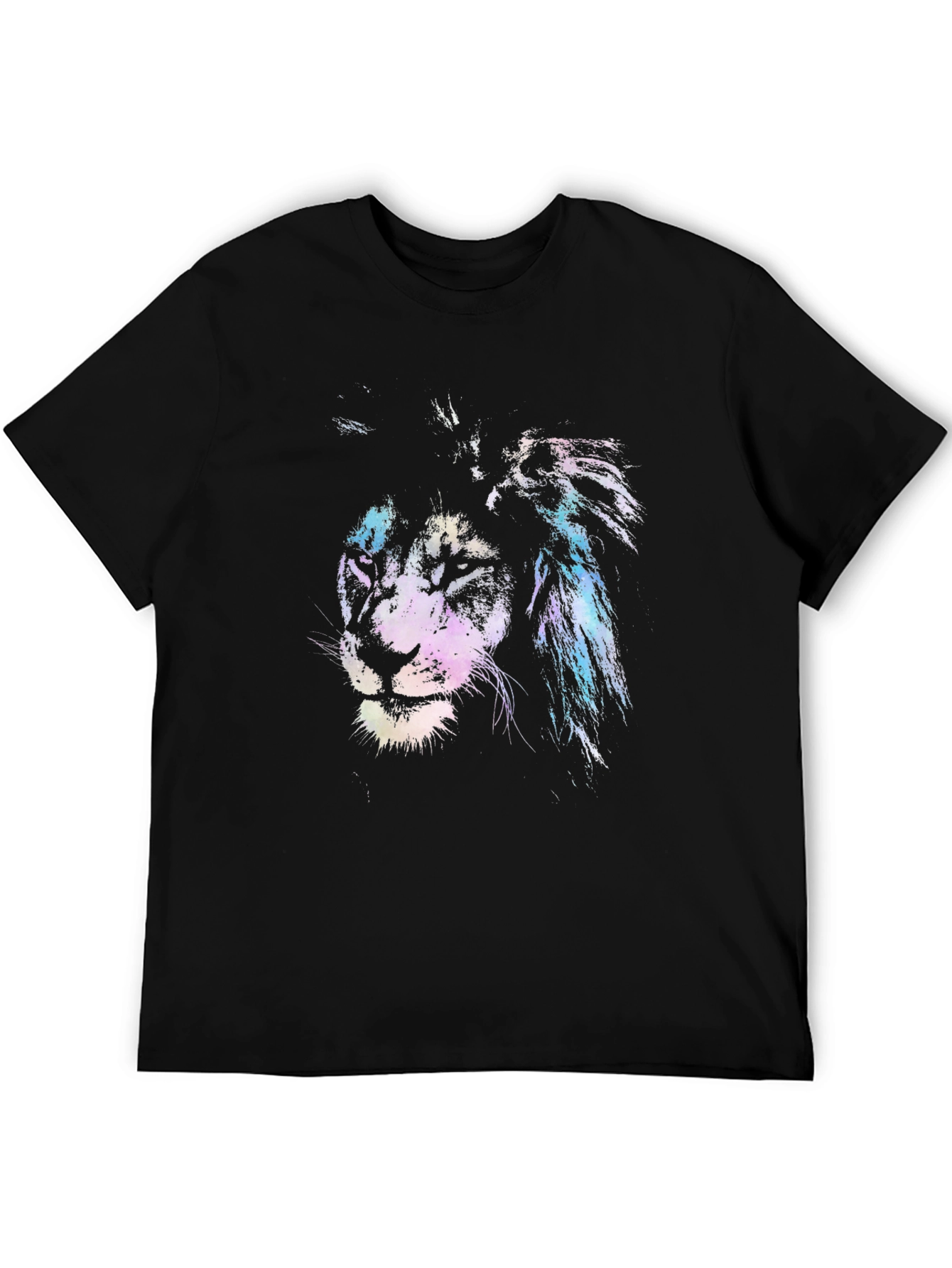 Lion Graphic Print Crew Neck T-Shirt
