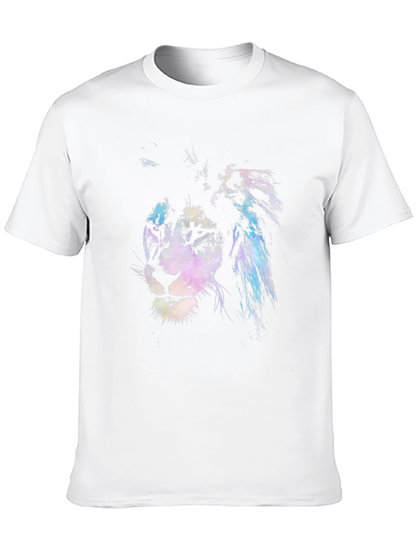Lion Graphic Print Crew Neck T-Shirt
