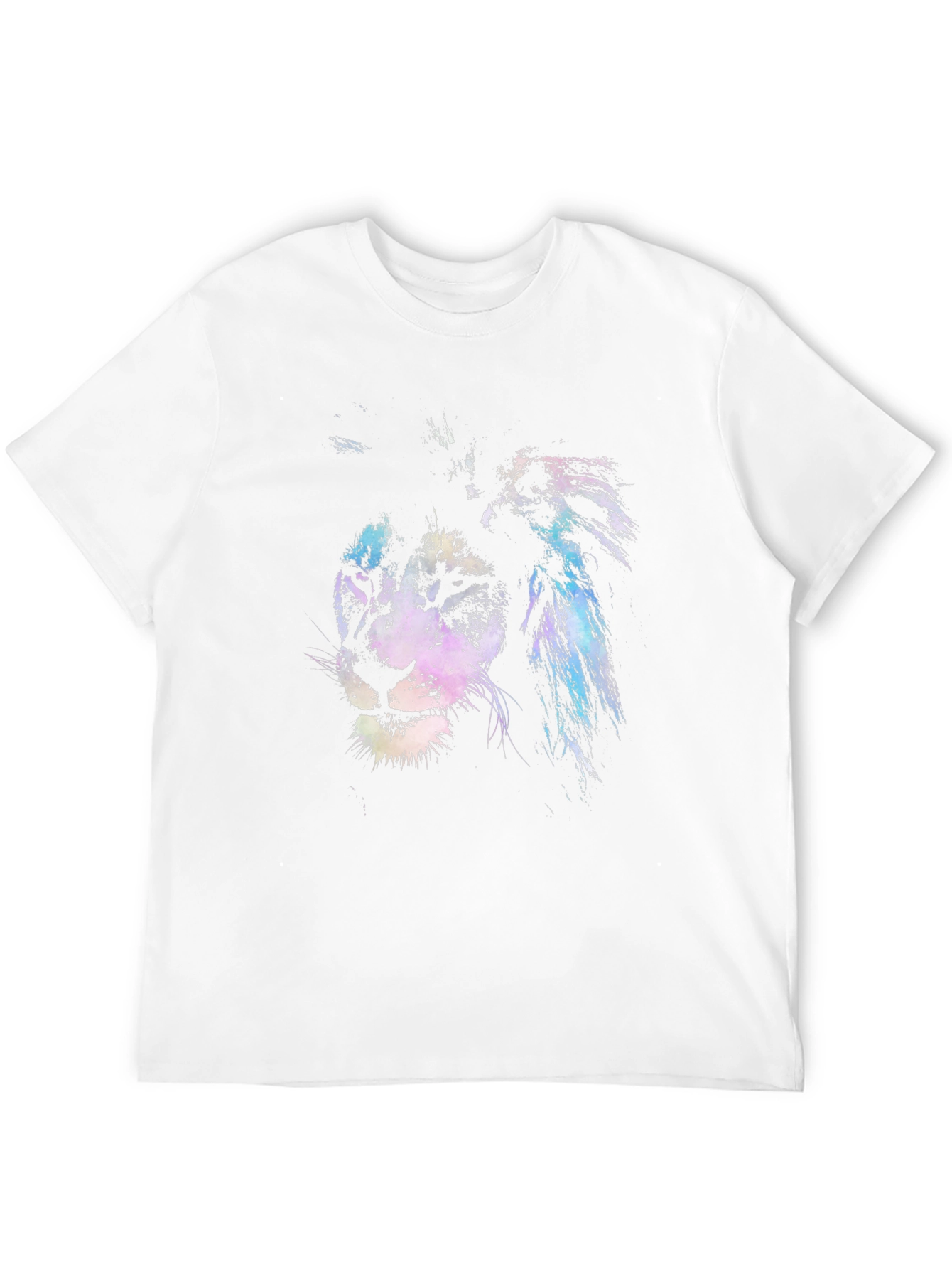 Lion Graphic Print Crew Neck T-Shirt