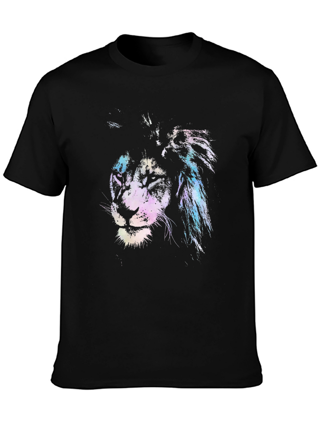 Lion Graphic Print Crew Neck T-Shirt