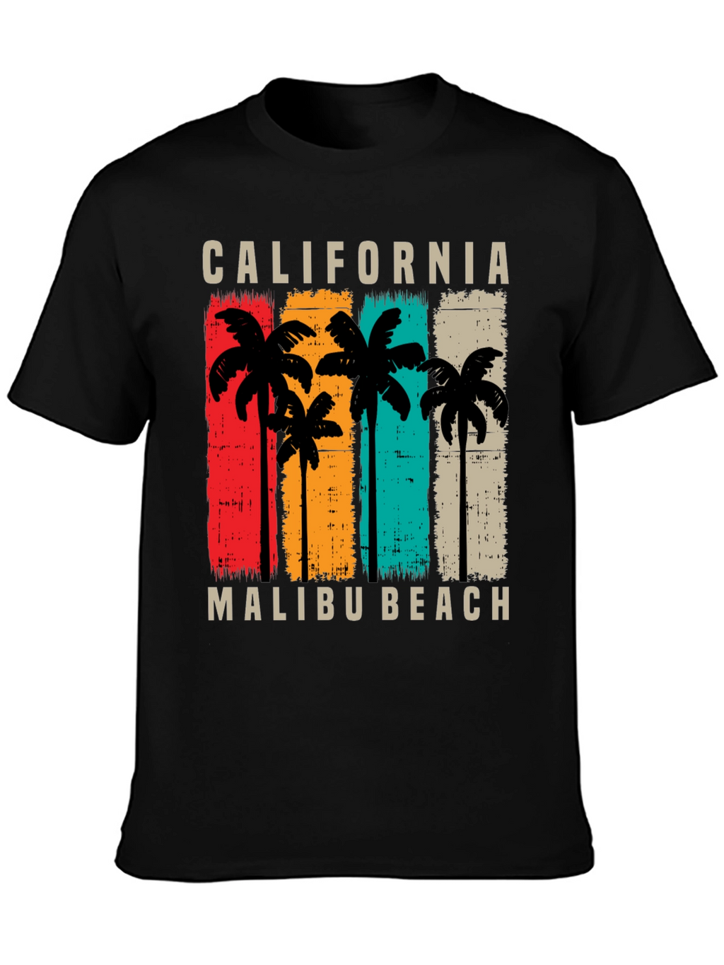 California Malibu Beach T-Shirt Palm Tree Graphic Tee
