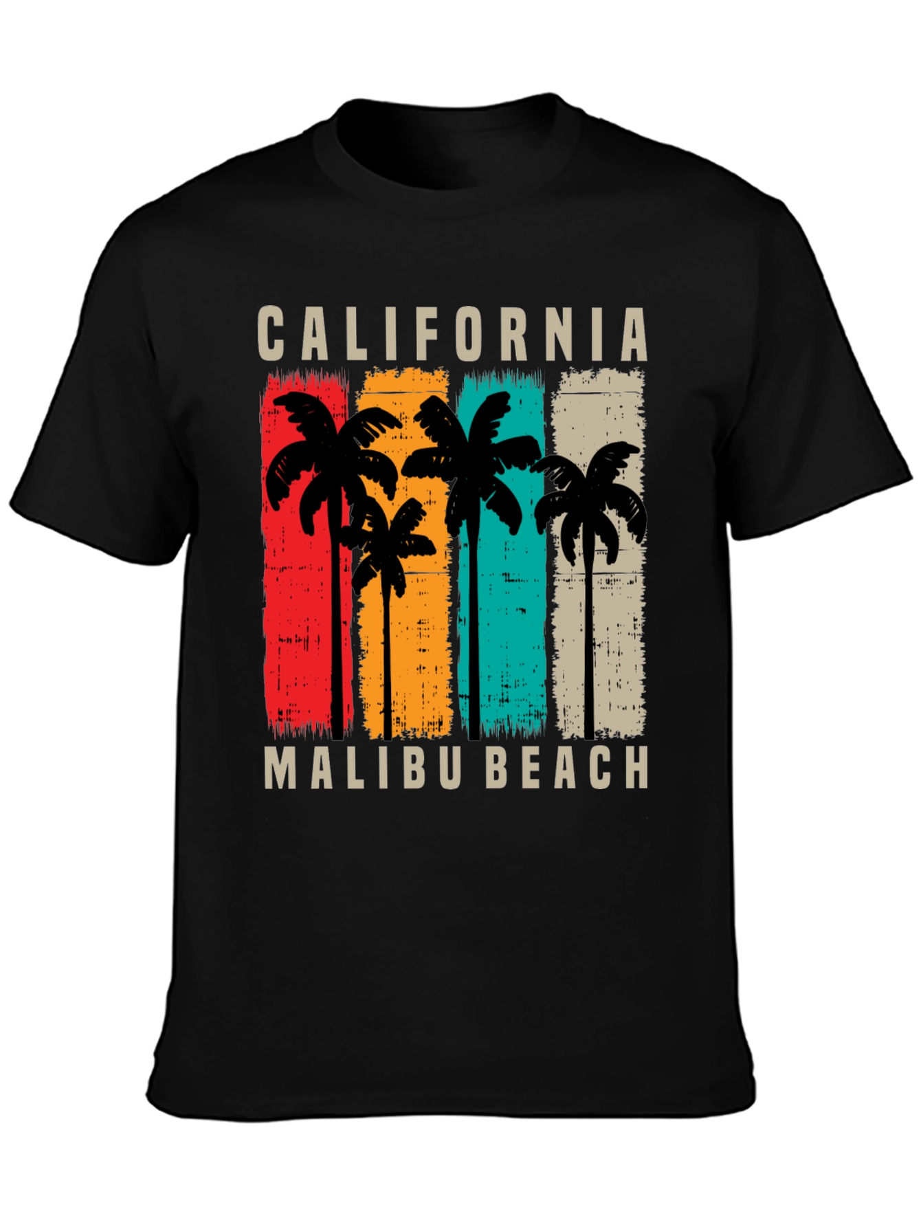 California Malibu Beach T-Shirt Palm Tree Graphic Tee
