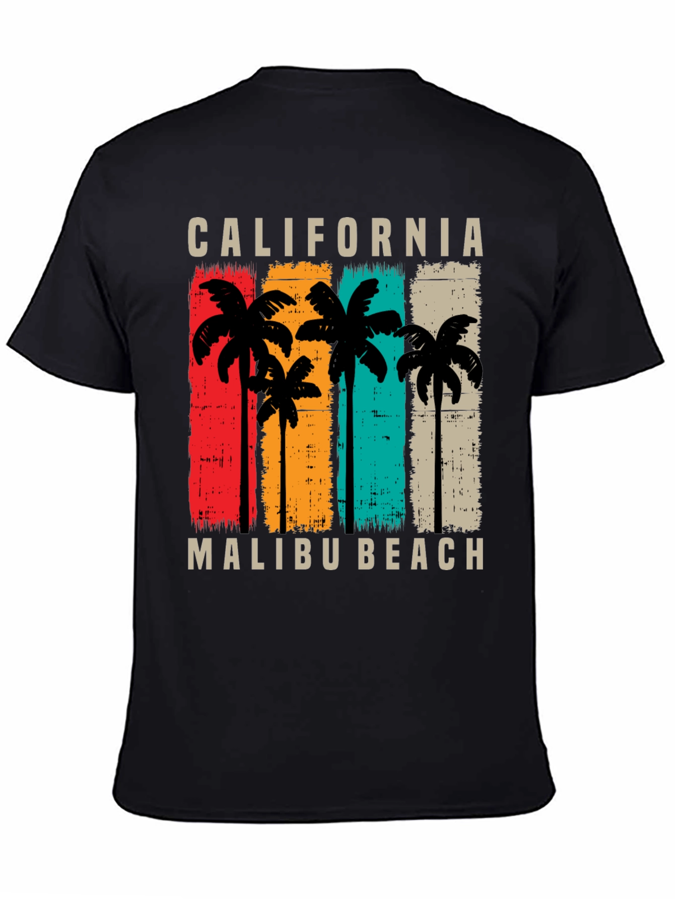 California Malibu Beach T-Shirt Palm Tree Graphic Tee