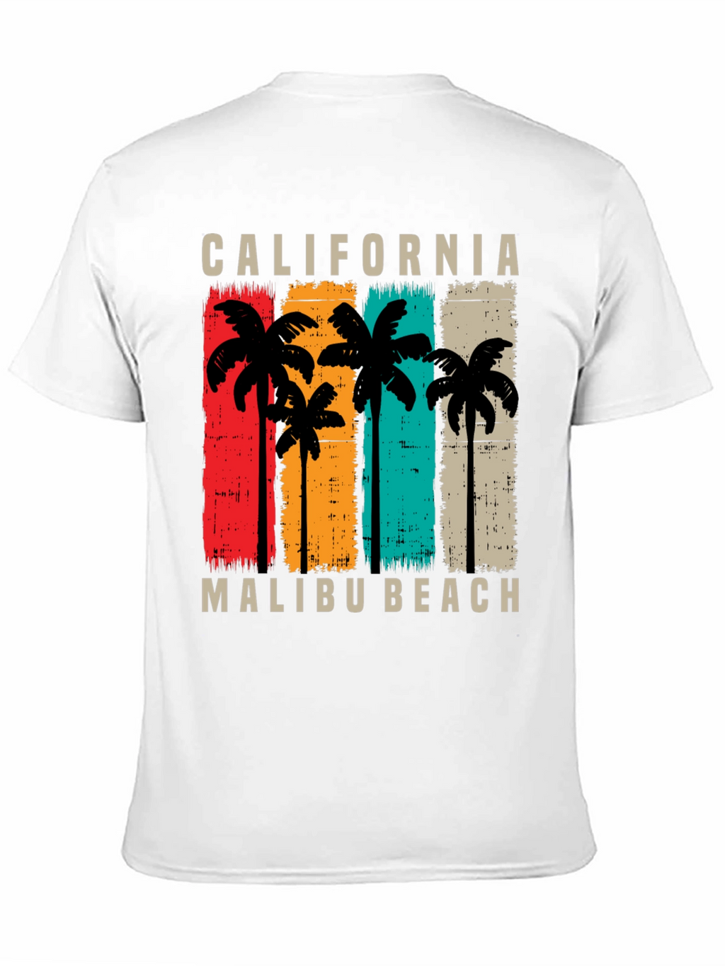 California Malibu Beach T-Shirt Palm Tree Graphic Tee