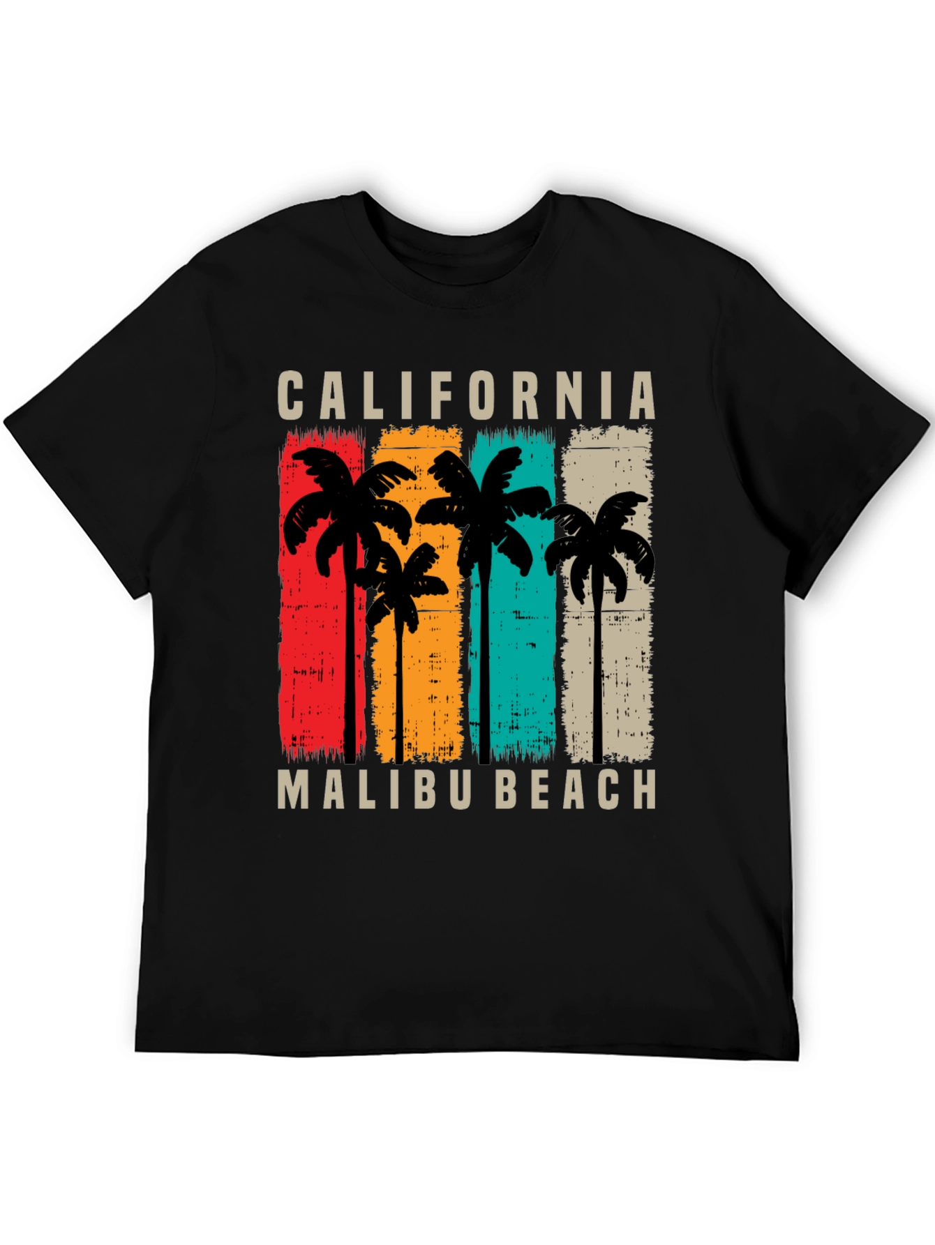 California Malibu Beach T-Shirt Palm Tree Graphic Tee